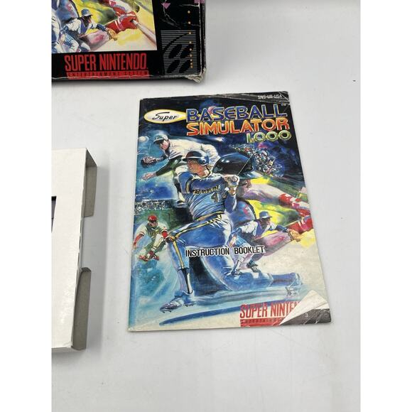 Super Baseball Simulator 1000 Super Nintendo SNES CIB - Picture 10 of 13